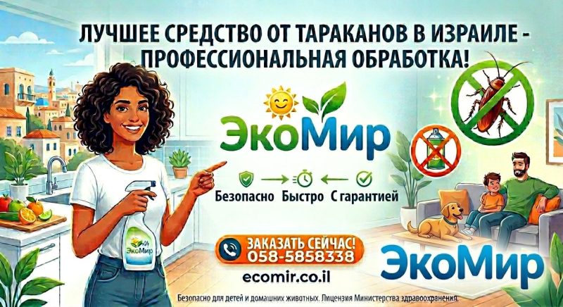 Лучшее средство от тараканов в Израиле не вредное людям